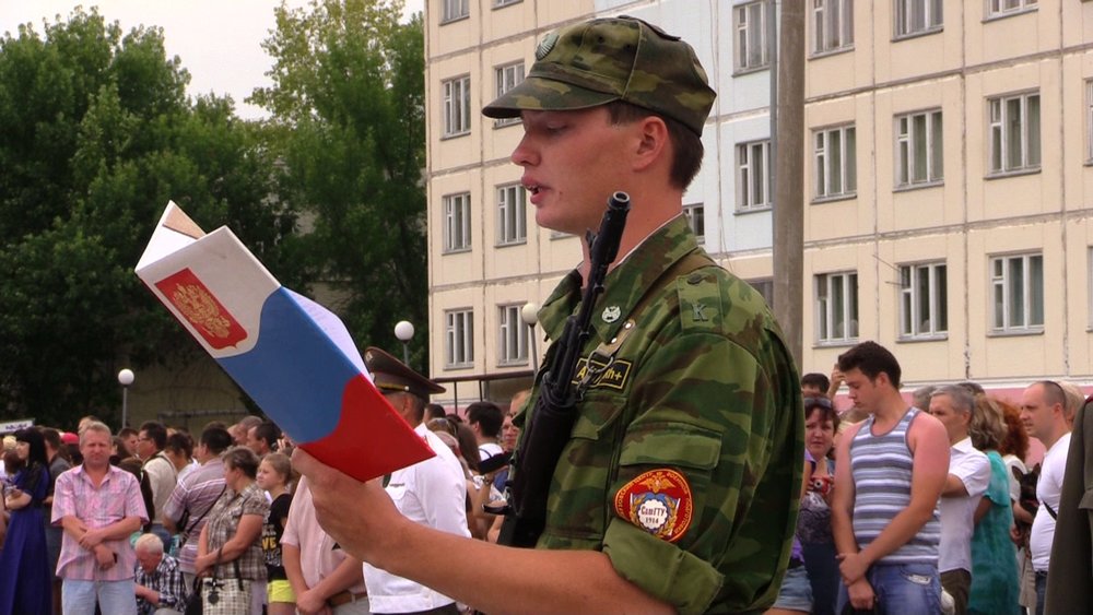 ПРИСЯГА КУРСАНТОВ ВОЕННОЙ КАФЕДРЫ СГПТУ